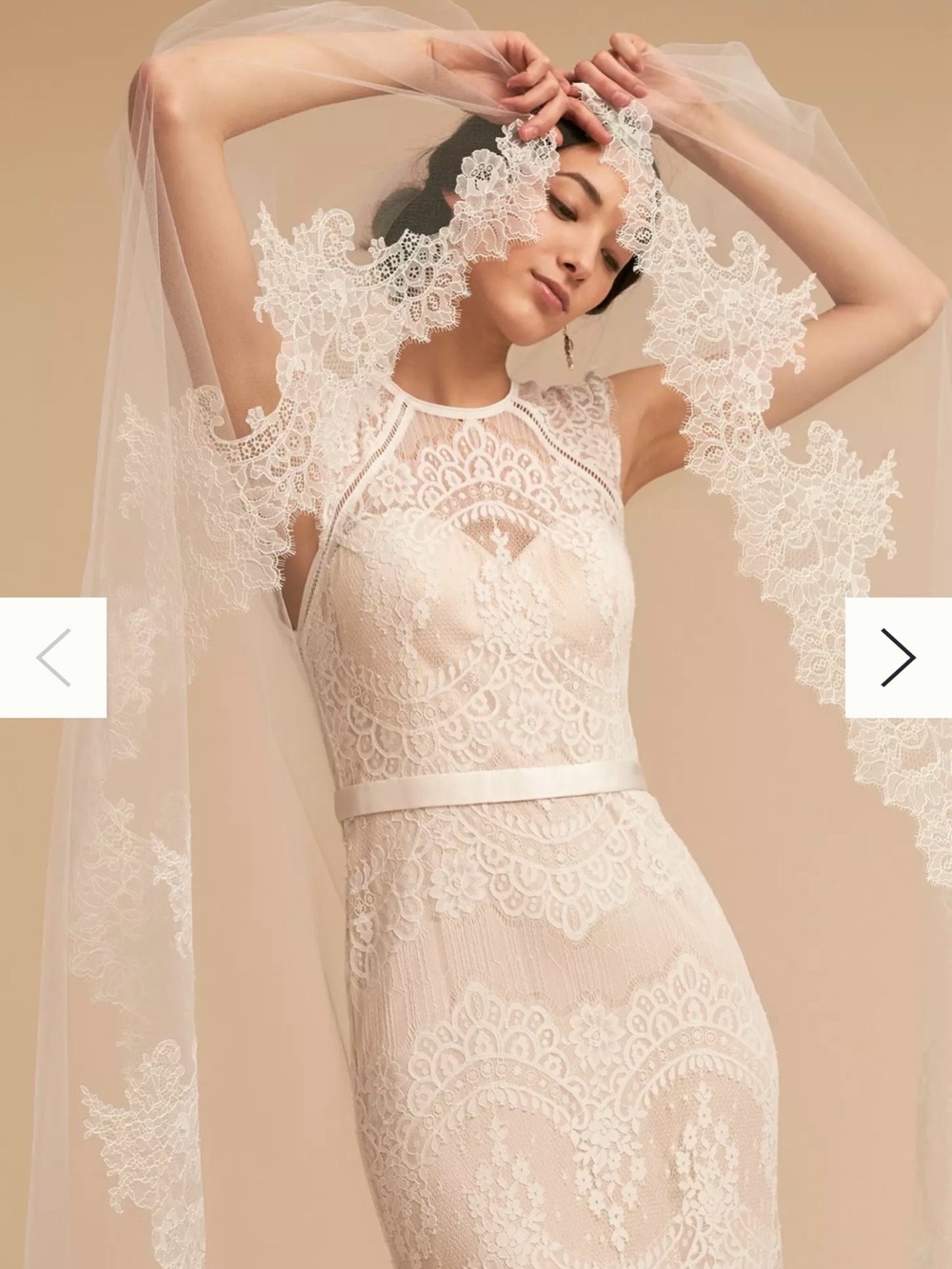 Anthropologie Ivory Lace Bridal Gown